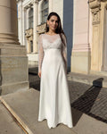 Elegantes Brautkleid mit Spitzenärmeln
