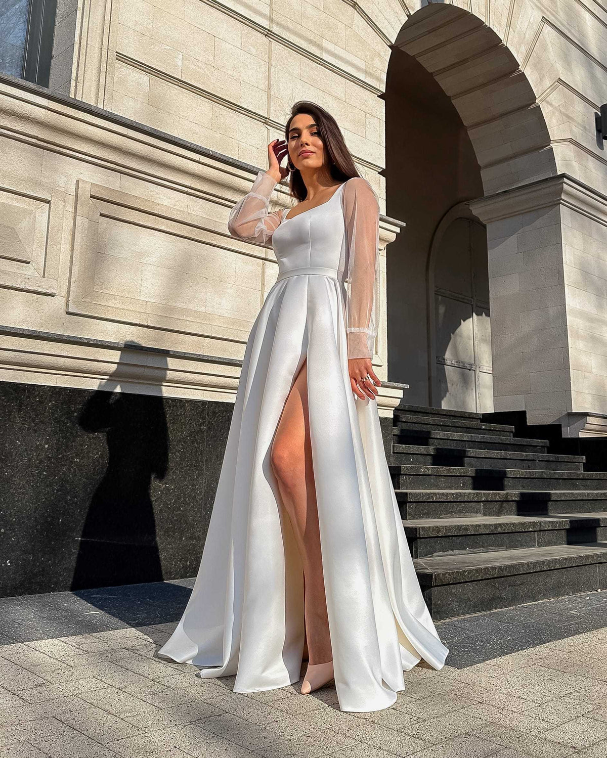 Rochie de mireasă AURORA cu corsaj ajustat și fustă amplă