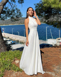 Rochie de mireasă simplă A-line cu spatele gol – ELARA