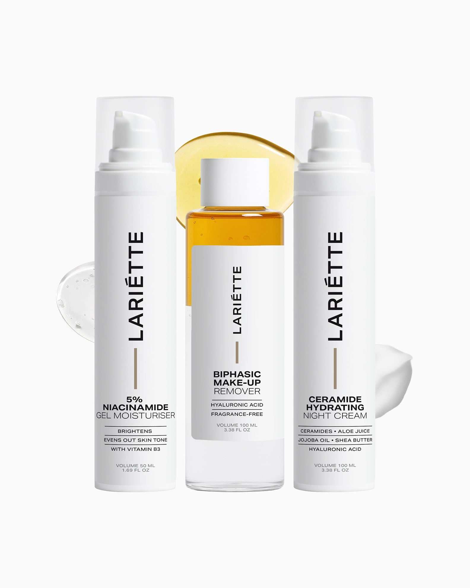 Lariette skincare Set niacinamide si ceramide si demachiant